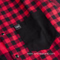 Long Sleeve Fleeece Joining Jacket Plaid Warm Shirt